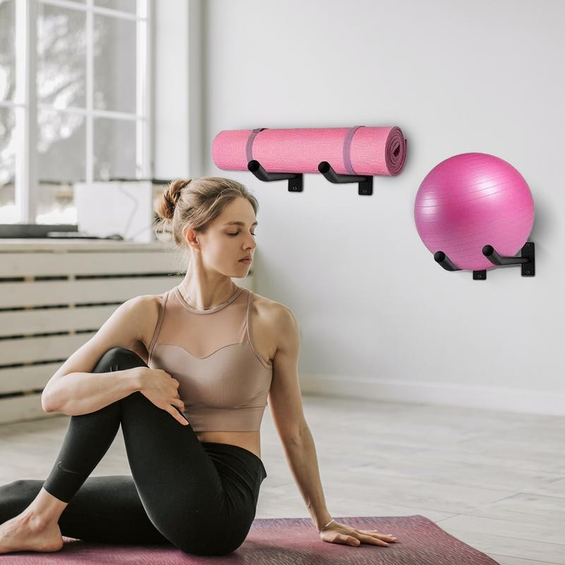 

Exercise Ball Holder Set Of 2 Black Yoga Ball Stand Sport Gym Studio Racks Equipment Storage 30kg Load-bearing For Home Gym Or China Mainland