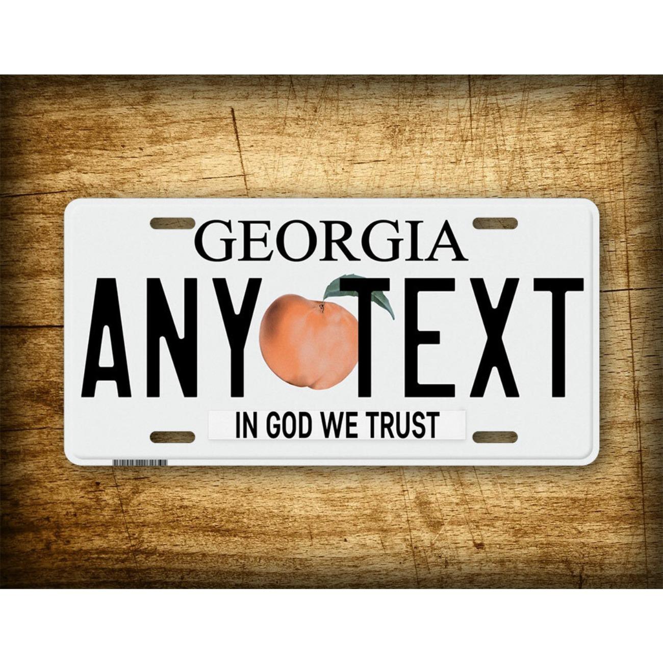 Personalized Georgia Peach Themed Decorative Tin Sign For Home Wall Art белый