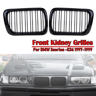 Car Front Bumper Kidney Grille Grill Fit For BMW E36 M3 318I 323I 328I 3 Series 1997 1998 1999 ABS Modified Part
