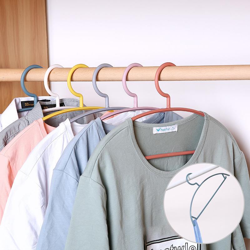Semicircular Non-Slip Hanger Anti-Shoulder Corner Household Hanger Multi-Functional Drying Rack Plastic Clothes Support Hook Hanger