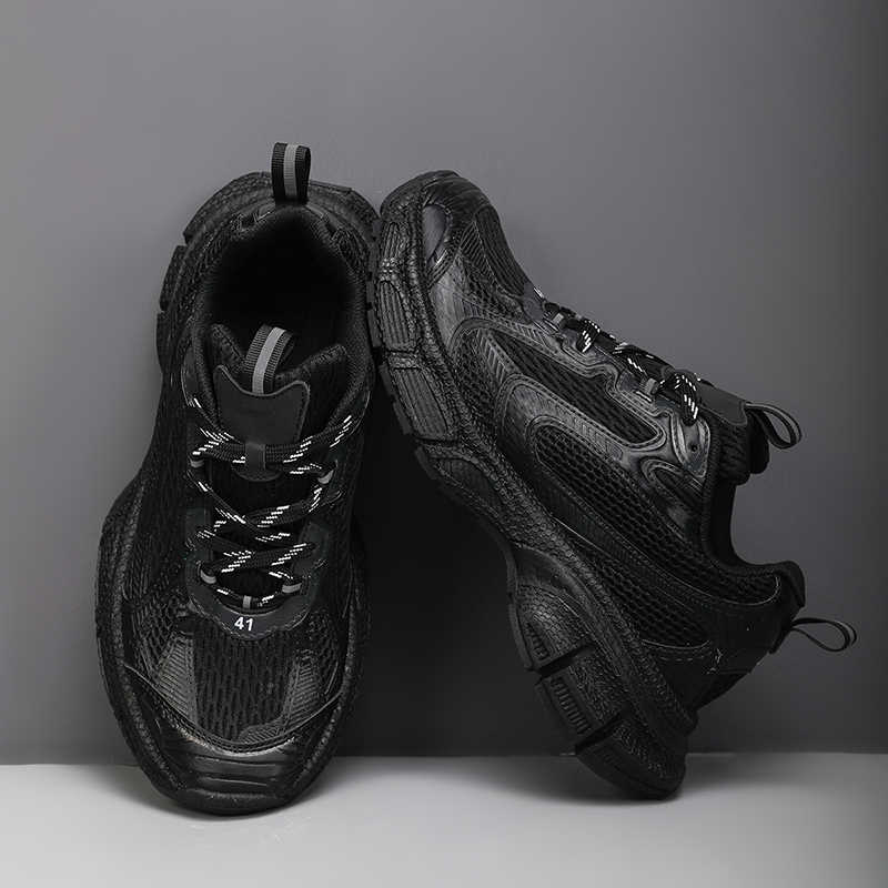 Fashion With Holes Chunky Fashionable Men's Footwear Mens Boots Size 45 Shoes High Sneakers Husband Sport Universal Brands High-end