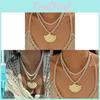 Natural Shell Necklace For Women With Geometric Alloy Pendant Summer 2025 Trend