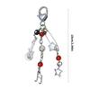 Rock Style Guitar Bead Bag Pendant Keychain Phone Charm Handmade Cute Keychain