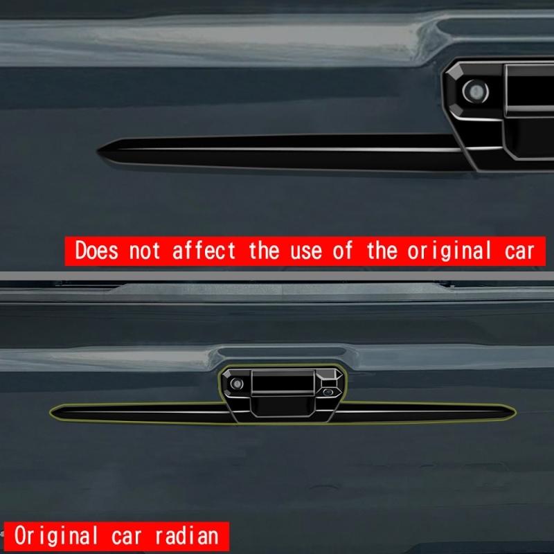 For TOYOTA TACOMA 2024 2025 ABS Carbon Fiber Rear Trunk Lid Cover rear Tailgate Boot door bowl Protection Strip Car Accessories