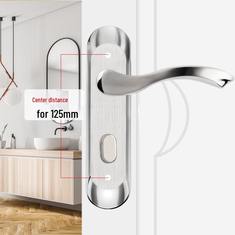 Hotun Keyless Bathroom Door Handle Lock