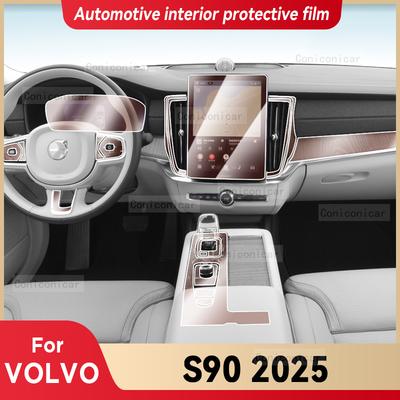 Dla VOLVO S90 2025 Samochód Wnętrze Konsola Środkowa Panel Instrumentów Folia Ochronna Naklejka Przeciwzarysowaniom