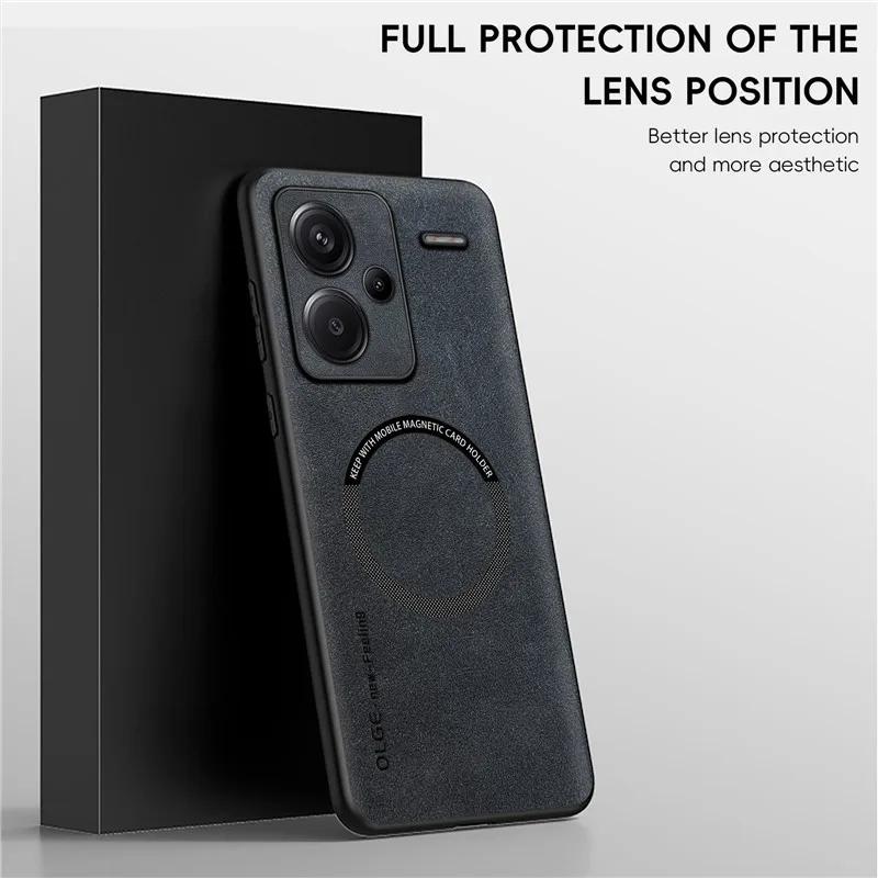 Magnetyczne etui skórzane retro do Xiaomi Redmi Note 13 Pro Plus Redmi Note13 Pro+ 5G etui na telefon z ładowaniem bezprzewodowym