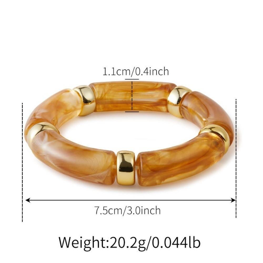 Bamboo Bohemia Style Bracelets Acrylic Women Bangle Fashion Beads Bracelets  Couple