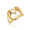 Creative Design Finger Heart Open Rings for Women Daily Casual Personality Rings Jewelry