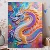 DIY Pearl Gem Colorful Dragon Shining Bead Craft Art Home Wall Ornament Simple Unframed Room Decoration Art Modern Gift For Living Room Decor