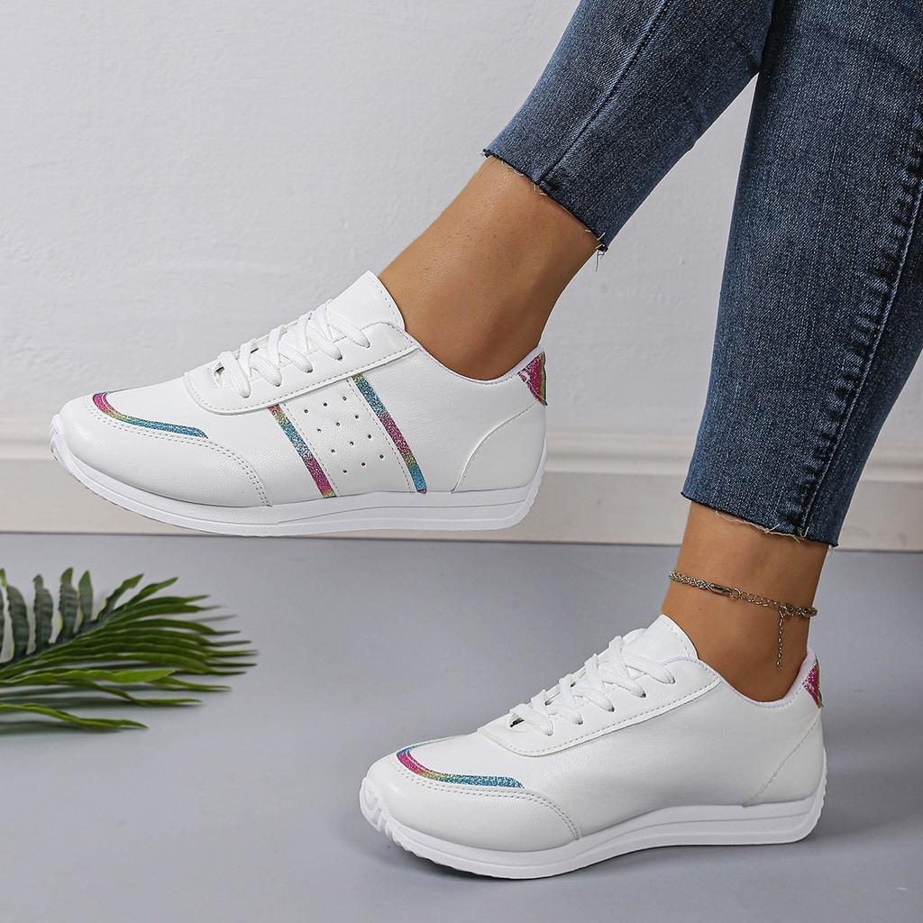 Sneakers Women Breathable Fashion Running Shoes Comfortable Casual Shoes Round Toe Lace Up Lightweiht Sports Shoes