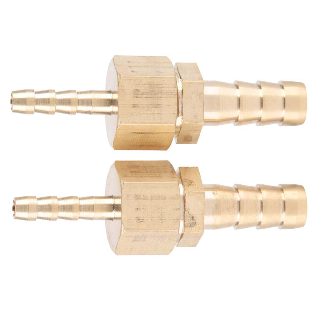 2pcs 4 8mm Brass Fitting Hose Barb Tail Reducer Reducing Plug Connector