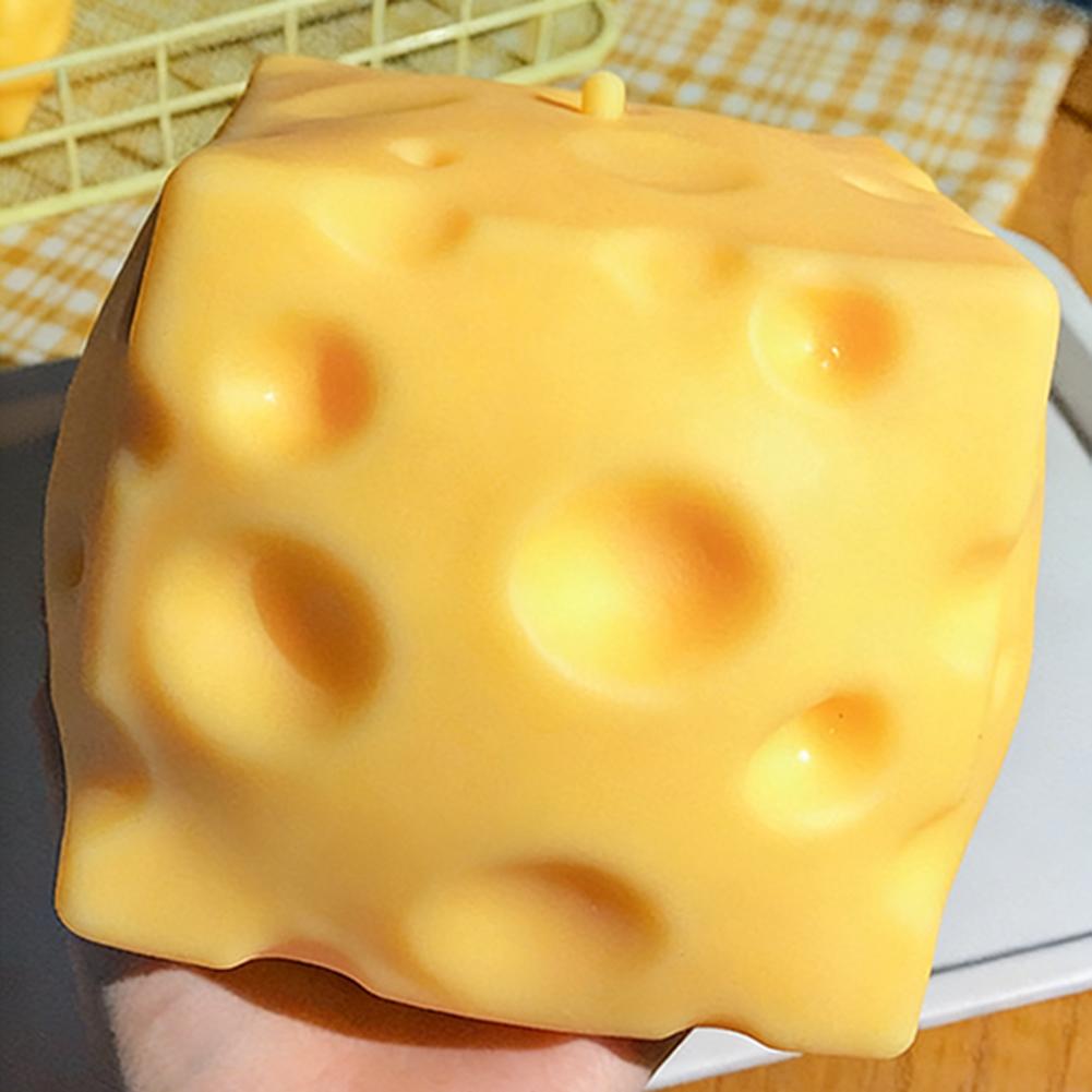 Cheese Squishies Toy Cheese Shaped Squishies Stress Toy Slow-Rising Squeeze Ball Stress Relief Present Stress Anxiety Relief