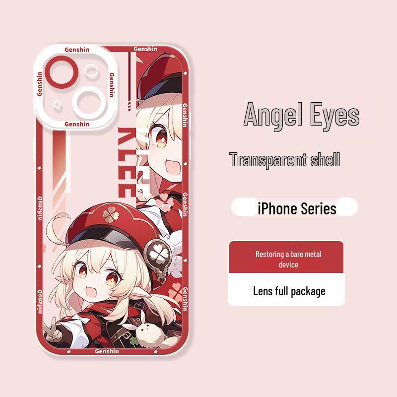 Genshin Impact iPhone 17 Case - Cartoon Venti & Klee Design for Apple 16/15