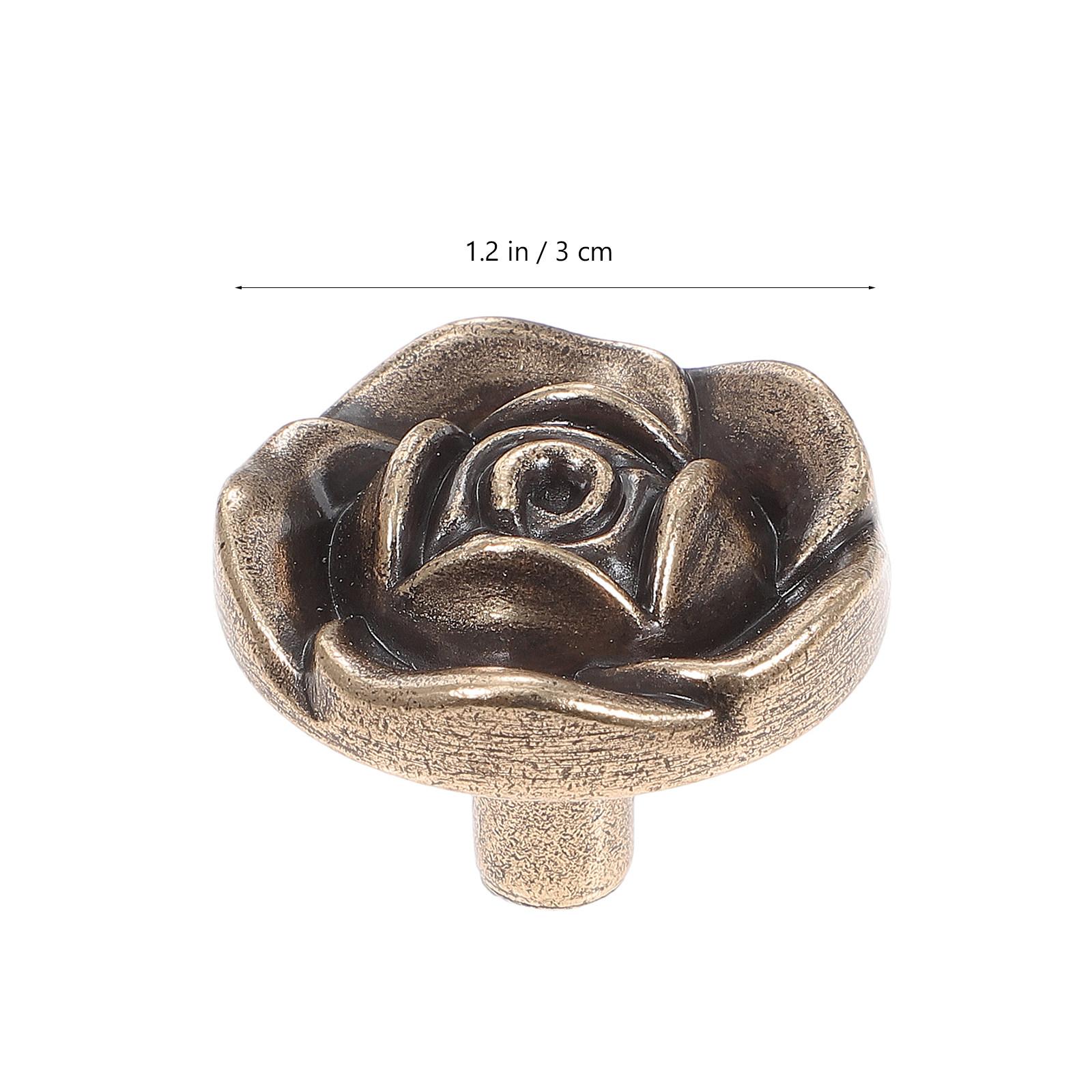 

8Pcs Clear Cut Rose Cabinet Knobs Vintage Drawer Pulls Dresser Handles Cupboard Door Hardware Sturdy Easy Install Living Room кофейный