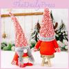 Charming Red Christmas Decoration Featuring Snowflake Hat And Antlers With Rudolph Doll Design