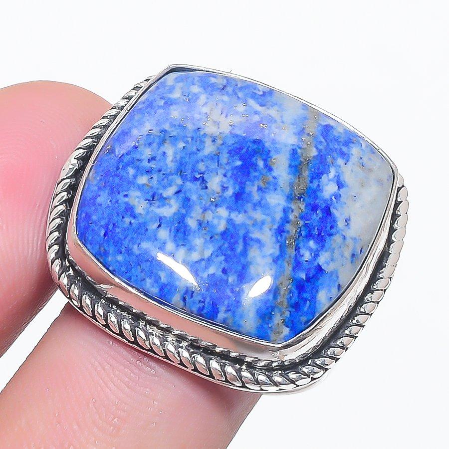 

Натуральный драгоценный камень лазурит 925 стерлинговое серебро ювелирное кольцо размер 9.5 p2u46
