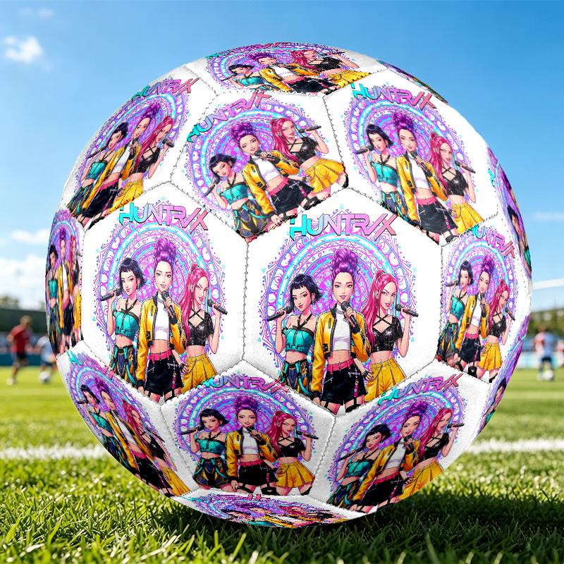 1pc Standard Football Size 5, Soccer Balls, Kpop Pattern Soccer Ball, Machine Stitched, Ball for Training & Outdoor Match