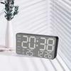For Bedroom For Home Brushed Clock Digital Wall Clock Home Decor 21.5*11 Cm Temperature Display 12 24 Hours Format