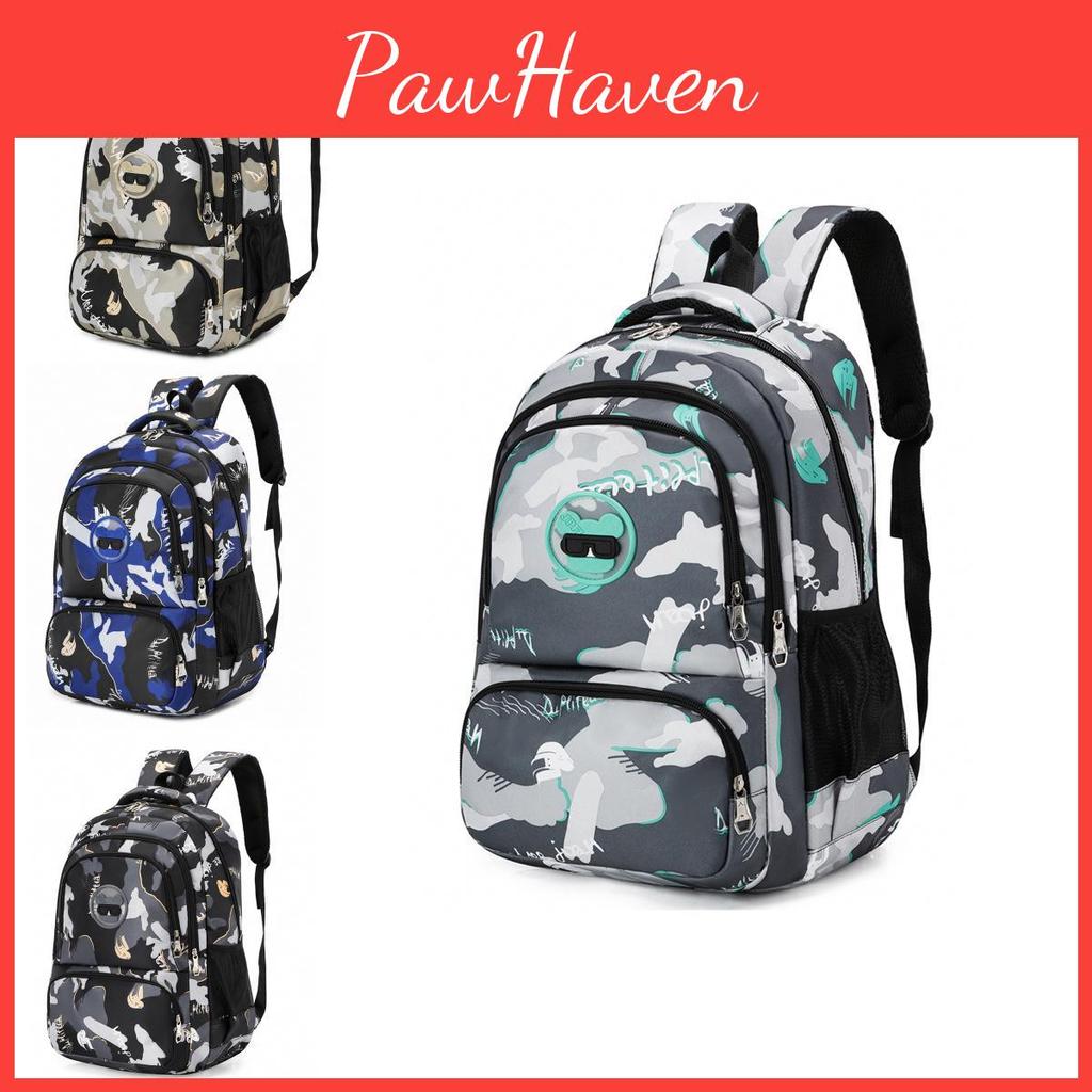 Travel Printed Backpack Fashionable Wear Resistant Schoolbag Student