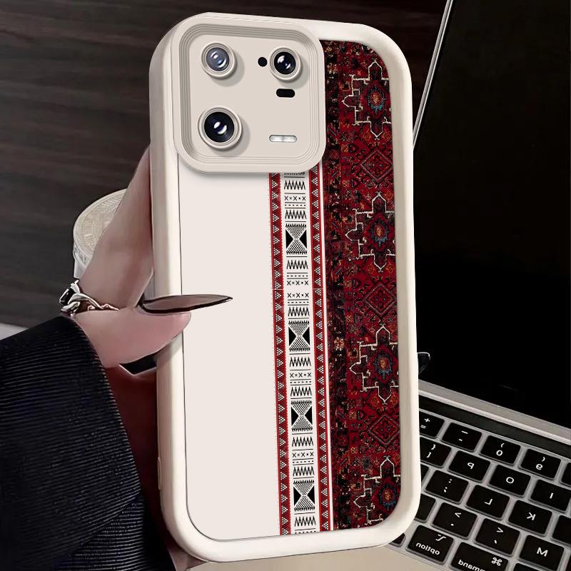 Tribal Carpet Printing Case for Xiaomi Mi 15 14 14T 13 13T 12 11 11T Lite POCO X7 X6 5G X5 X3 NFC F6 F5 M7 M6 Pro 4G Cover Funda