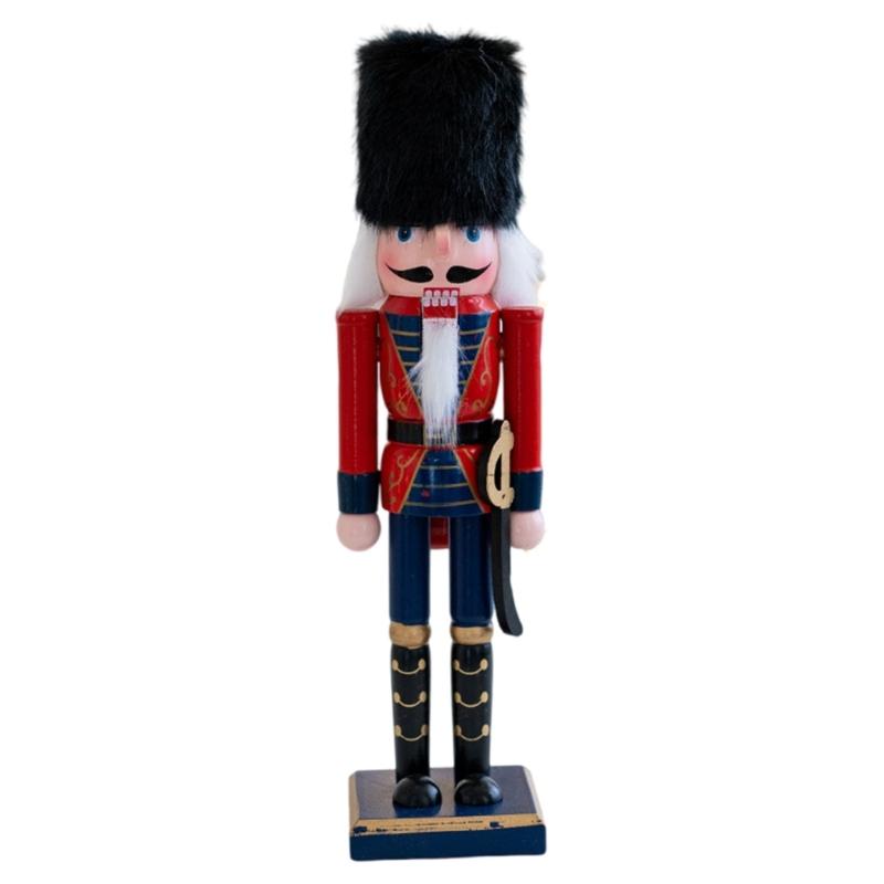 Christmas Nutcrackers Ornament, Wood Christmas Nutcrackers Soldier Figures Standing Decorations for Christmas