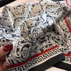 Luxury Fashion Print 70*70cm Square Scarf Women Soft Satin Hairband Neckerchief Tie Female Headband Foulard Bag Ribbon