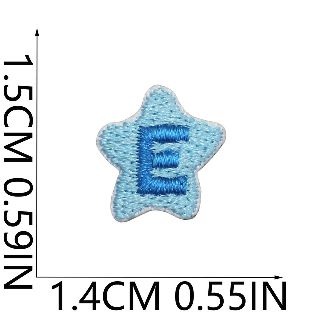 English Letter Embroidery Cloth Sticker Small Size Diy Pendant Decorative Patch Sticker Love Star Letter Embroidery Chapter Boy