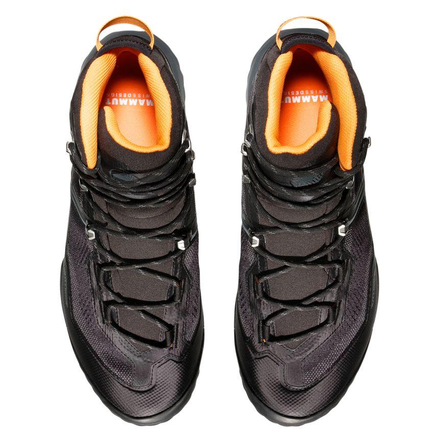 Mammut Ducan Comfortable Breathable Shock Absorbing Non-Slip High-Top Hiking Shoes Men hiking shoes Black Orange 3030-05040