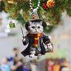 Wizard Cat Acrylic Keychain Keyring Useless Gift