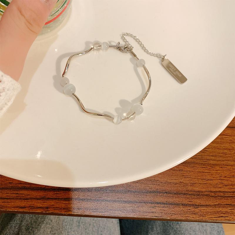 

Браслет из опалового хрусталя и стеклянных бусин, женские браслеты с геометрической биркой, браслеты из бисера, женские ювелирные аксессуары