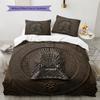 Sword Throne Pattern Bedding Quilt Set  Home Decoration  Gift (1 * duvet cover + 2 * pillowcase  without core)