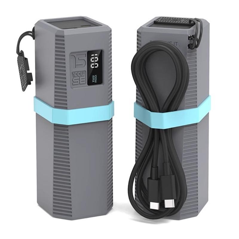 Soft Case Cover Lightweight for 15SE Power Supply Battery Pack Shockproof Silicone Skin for Power Adapter Case