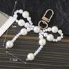 Elegant Bowknot Keychain Pendant Bag Decoration Bag Accessory Bead Bag Pendant Key Ornament Perfect for Daily Party Use