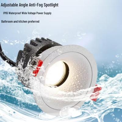 Verstellbarer wasserdichter beschlagfreier Einbaustrahler für Küche und Bad