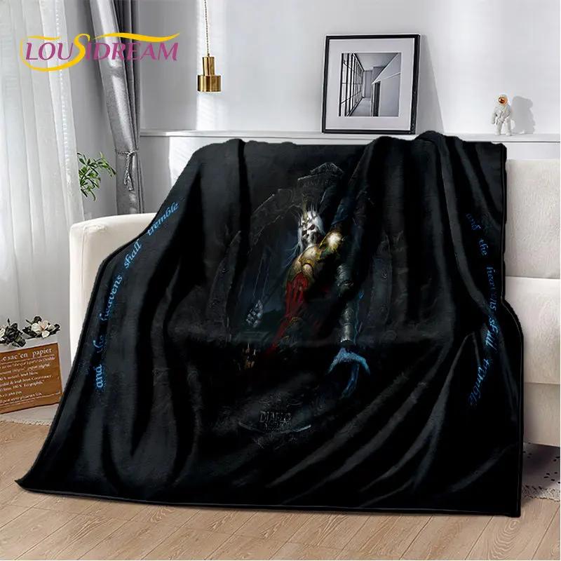 3D-Diablo-Game-Gamer-Cartoon-Decke aus weichem Plüsch, Flanelldecke, Überwurfdecke für Wohnzimmer, Schlafzimmer, Bett, Sofa, Picknickdecke, Kinder