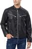 AL KHALID Black Leather Jacket Classy Men's Soft Genuine Lambskin Snap Collar Casual Biker