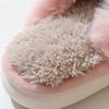 Autumn Winter Large Size Thick Bottom Indoor Cotton Slippers Casual Velvet Fur Cotton Shoes Women Warm Anti Slip Slippers 36-41