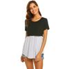 Sommer Kurzarm Rundhals Patchwork Unregelmäßig Stillen Schwangerschaft T-Shirt Top