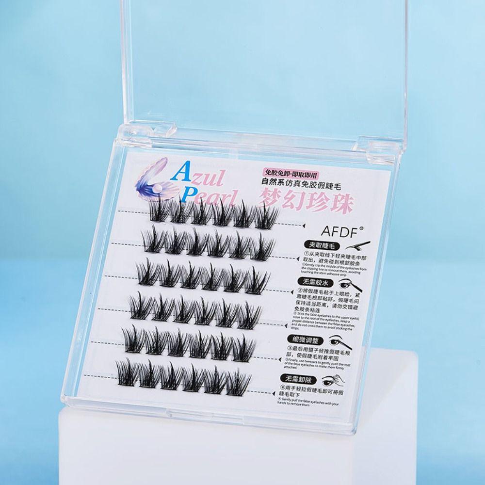 DIY Self-adhesive False Eyelashes Clusters Segmented Eyelashes Bundles Glue-Free Fake Lashes  Party