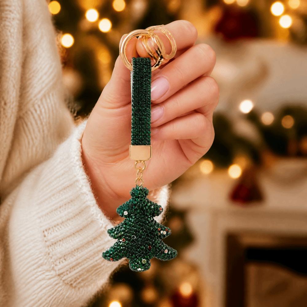 Christmas Tree Santa Claus Keychain Cane Metal Xmas Pendant Christmas Gifts