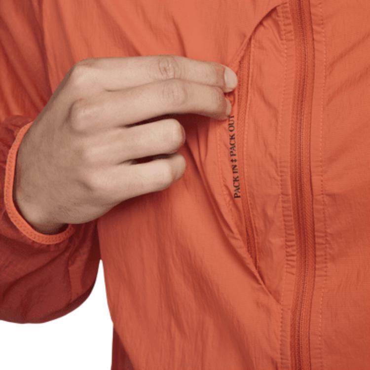 Nike Trail Aires Waterproof Comfortable Fitting Running Long Sleeve Jacket Men Jackets Vintage-Coral Dragon-Red Black FN4003-846