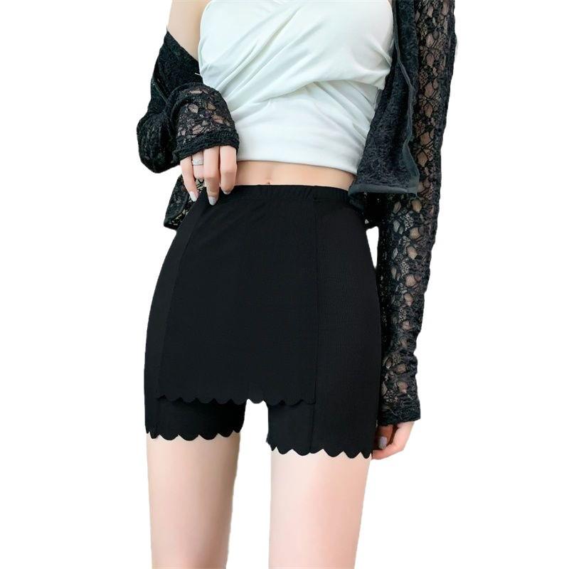 Double-Layer Ice Silk Safety Shorts - Seamless Anti-Exposure Base Layer Pants