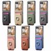 2 in 1 Detachable Magnetic Cards Solt Wallet Cowboy Ring Holder Case For Motorola Razr 50 Ultra 40 Vertical Bag Pocket Cover