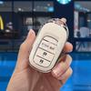 Tpu Car Key Case Cover Fob Bag For Honda    Accord Civic Hr-V Cr-V Pilot Sport Si Ex Ex-L Keychain Auto Accessories