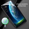 New Stylish Earth View Magnetic Tempered Glass Phone Case for  Galaxy Note20/S20/S21/S22/S23/S24/S25/S26Plus Ultra FE