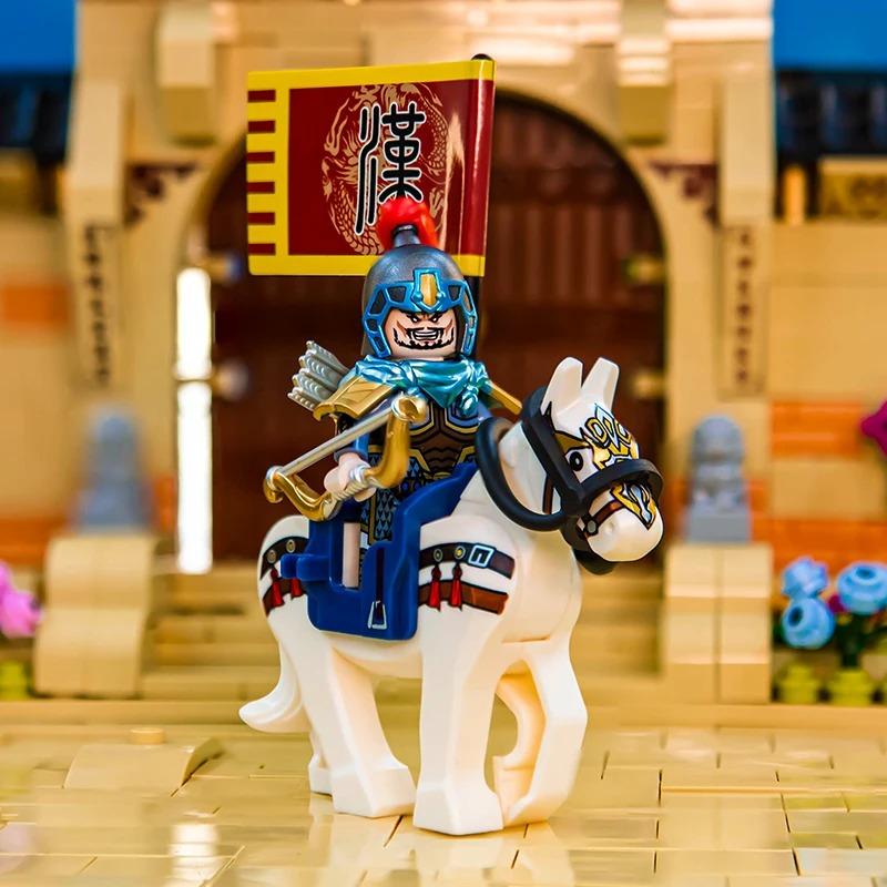 Building Block Man Figurine Three Kingdoms Zhuge Liang Armor Version Lu Bu Children's Assembly Toy Boy Holiday Gift Collection