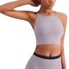 Women's European and American Slimming Ribbed High Neck Yoga Tank Top - Anti-Exposure, Beautiful Back Fitness Apparel for Summer