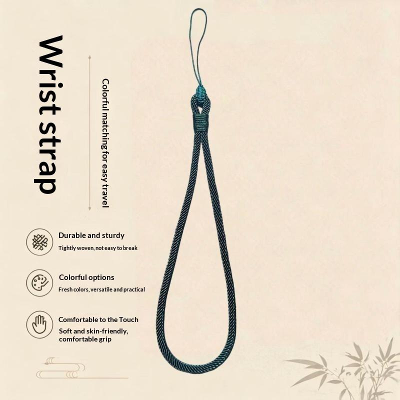 Mobile Phone Lanyard Short Wrist Rope Reinforced Color Matching Hand-Woven Pendant Female Male Accessories Anti-Loss Lanyard.