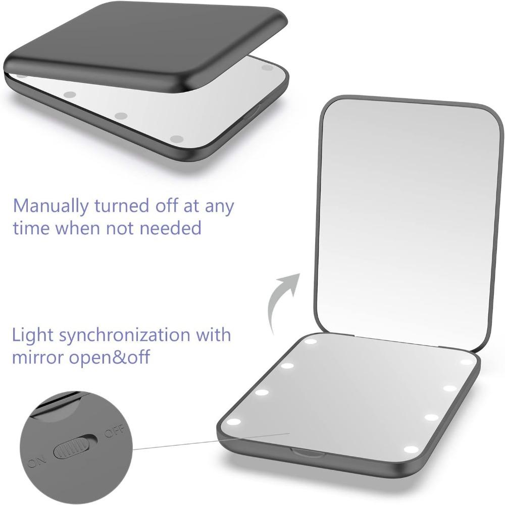 2-Sided Vanity Mirror Folding Cosmetics Mirror Creative Compact Pocket Mirror  Makeup Tool